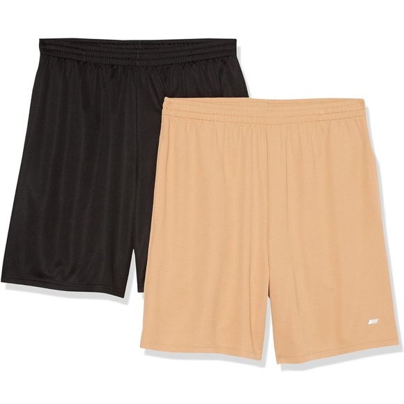 Amazon Essentials Other - NWOT Amazon Essentials Men's Tech Loose-Fit Shorts. 2-pack Black&Camel. S